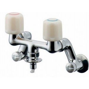 画像: 水栓金具 カクダイ　127-303　洗濯機用混合栓(ストッパーつき) [□]