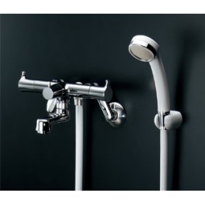 画像: 水栓金具 カクダイ　139-020K　2ハンドルシャワー混合栓(壁付) 一時止水 寒冷地 [■]
