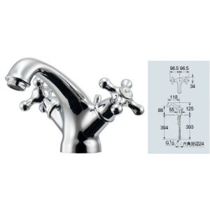 画像: 水栓金具 カクダイ　150-453　2ハンドル混合栓 [■]