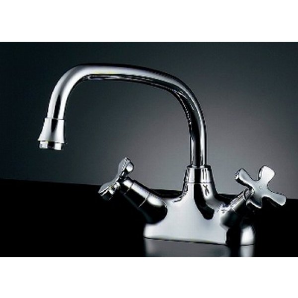 画像1: 水栓金具 カクダイ　151-210　2ハンドル混合栓 [■] (1)