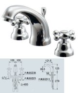 画像: 水栓金具 カクダイ　153-029　2ハンドル混合栓 [■]