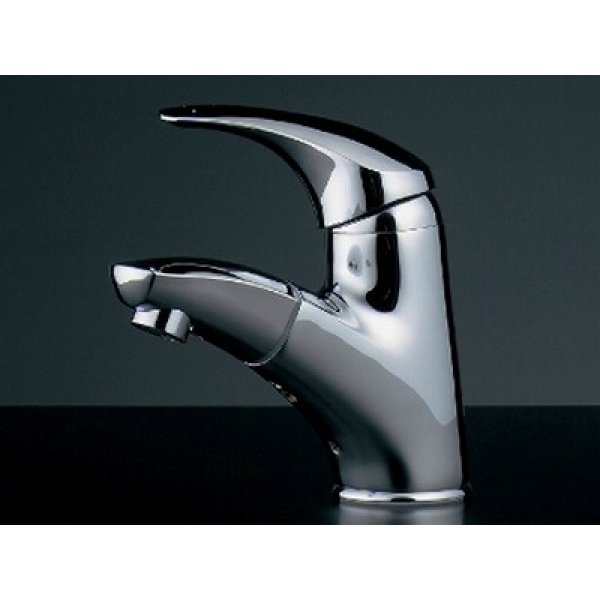 画像1: 水栓金具 カクダイ　184-003K　シングルレバー引出し混合栓 寒冷地 [■] (1)