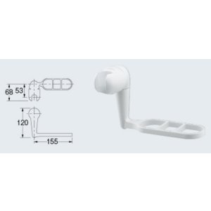 画像: 水栓金具 カクダイ 353-621-W 後付式シャワーホルダーフック//ホワイト