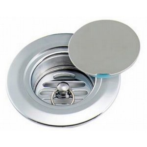 画像: 排水金具 カクダイ　400-416-75　ＶＰ・ＶＵ兼用ハンディーツバヒロ掃除口（目皿つき） [□]