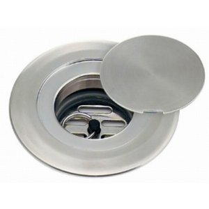 画像: 排水金具 カクダイ　400-418-65　ＶＰ・ＶＵ兼用ハンディーツバヒロ掃除口（目皿つき） [□]