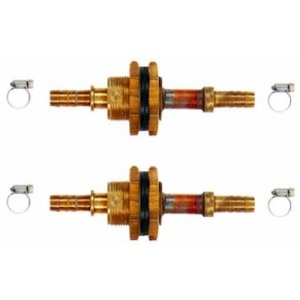 画像: 水栓金具 カクダイ　416-455　ユニットバス貫通金具(ペアホース用) 10A [□]