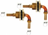 画像: 水栓金具 カクダイ　416-456　ユニットバス貫通金具(ペアホース用) 10A [□]