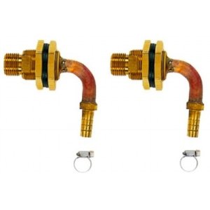 画像: 水栓金具 カクダイ　416-458　ユニットバス貫通金具(ペアホース用) 10A [□]