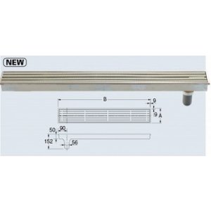 画像: 水栓金具 カクダイ　428-591-950　浴室排水ユニット(出入口用) 150×950 [♪■]