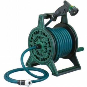 画像: ガーデニング カクダイ　553-801　レトロホースリール グリーン [■]