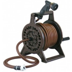 画像: ガーデニング カクダイ　553-802　レトロホースリール ブラウン [■]