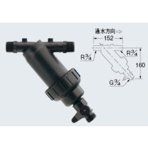 画像: ガーデニング カクダイ　575-902-200　Y型ストレーナー(コックつき)//200メッシュ