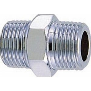 画像: 水栓金具 カクダイ　6128A-10　ニップル(クローム) [□]