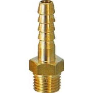 画像: 水栓金具 カクダイ　6133-3/8×12.7　ホースニップル 呼び径3/8×12.7mm 長さ34mm [□]