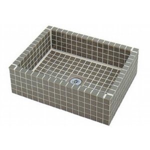 画像: ガーデニング カクダイ　624-971　水栓柱パン(タイル張り) 灰緑 [♪■]