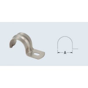 画像: 水栓金具 カクダイ　625-205-40　ステンレス片サドルバンド [□]