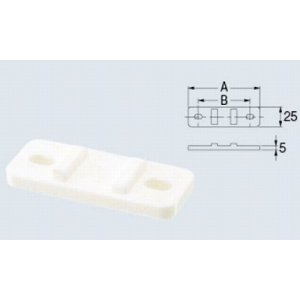 画像: 水栓金具 カクダイ　6254-32　樹脂サドルバンド台座/90×65 [□]