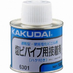 画像: 水栓金具 カクダイ 6301 塩ビパイプ用接着剤(100g入・ハケつき)