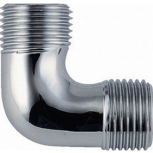 画像: 配管継手 カクダイ　646-010-13　フレキ用エルボ(クローム) [□]