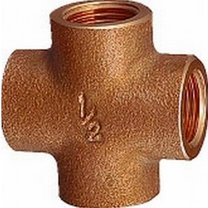 画像: 配管継手 カクダイ　6467-13　砲金クロス [□]