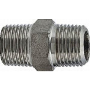 画像: 工場設備継手 カクダイ　6474-40　ステンレス六角ニップル [□]