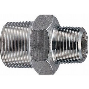 画像: 工場設備継手 カクダイ　6474-50X40　ステンレス六角ニップル [□]