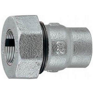 画像: 水栓金具 カクダイ　649-847-25W　3管兼用ジョイント　メスアダプター(白) [□]