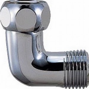 画像: 配管継手 カクダイ　6492-13　ナットつきフレキ用エルボ(クローム) [□]