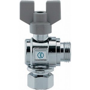 画像: バルブ カクダイ　650-410-13　アングル型ボールバルブ//片ナットつき [□]