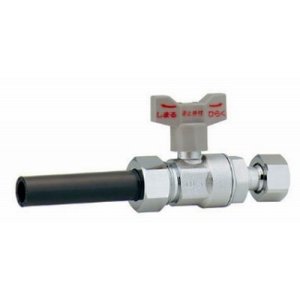 画像: 水栓金具 カクダイ　653-720-20　逆止弁つきボール止水栓(HIシュモク・片ナットつき) [□]