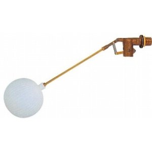 画像: 水栓金具 カクダイ　6616-30　複式ボールタップ(ポリ玉) [□]