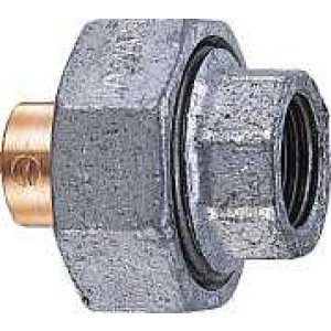 画像: 水栓金具 カクダイ　6699-25×28.58　銅管FCユニオン [□]