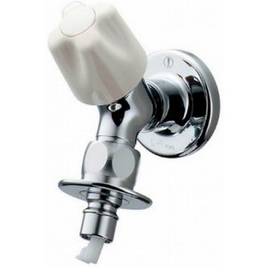 画像: 水栓 カクダイ　721-520K-13　洗濯機用水栓(ストッパー、送り座つき) 寒冷地用 [□]