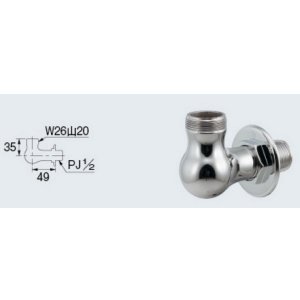 画像: 水栓金具 カクダイ　785-250　パイプ取出金具//壁用 バルブ・パイプ別売 [□]