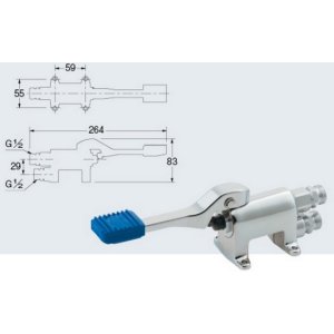 画像: 水栓金具 カクダイ 785-600 フットバルブ