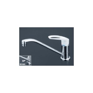 画像: 混合栓 KVK　KM5011U　マルチリフォーム水栓 取付穴兼用型 流し台用シングルレバー式混合栓