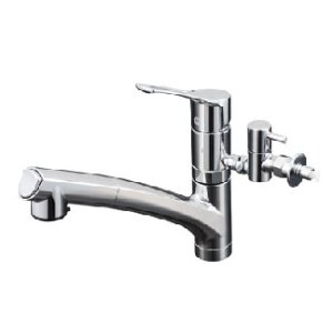 画像: 混合栓 KVK　KM5021TTU　流し台用シングルレバー式シャワー付混合栓