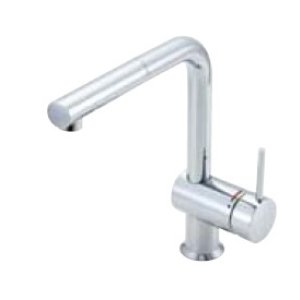 画像: 水栓金具 INAX/LIXIL　SF-E546SYN　キッチン用 eモダン Lタイプ エコハンドル 吐水口引出式シングルレバー混合水栓 逆止弁付 寒冷地 [★]