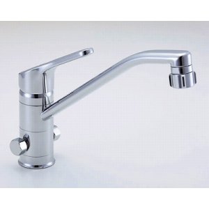 画像: 水栓金具 INAX/LIXIL　SF-HB442SYXNB　キッチン用 ワンホール 分岐水栓 シャワー付 クロマーレ エコハンドル 寒冷地 [★]