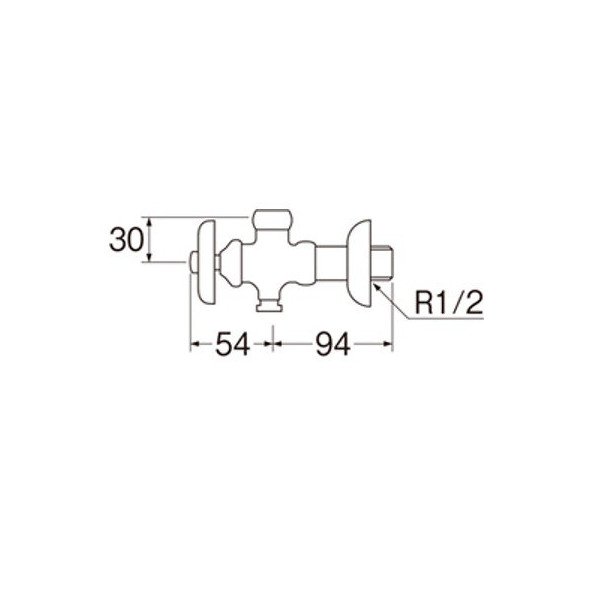 画像2: 水栓金具 三栄水栓　V225AK-2X2-13　寒冷地 止水栓本体 (2)