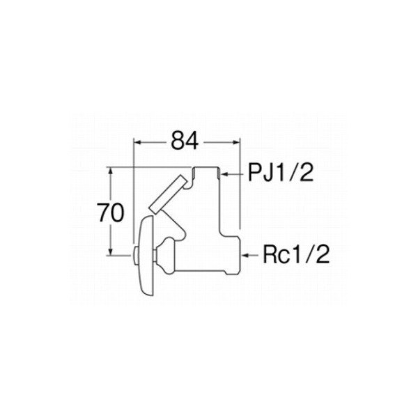 画像2: 水栓金具 三栄水栓　V226-13　ストレーナアングル化粧バルブ 共用形 (2)