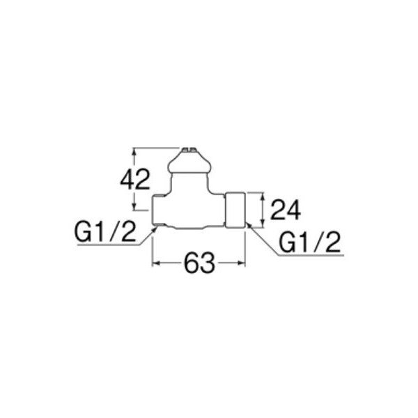 画像2: 水栓金具 三栄水栓　V261D-13　止水栓 バルブ ナット付きバルブ D式ナット付化粧バルブ (2)