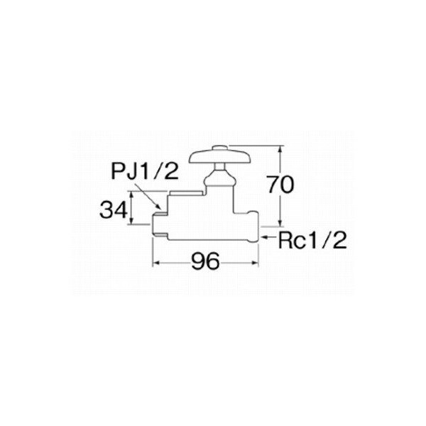 画像2: 水栓金具 三栄水栓　V280A-13　ストレーナ化粧バルブ 共用形 (2)