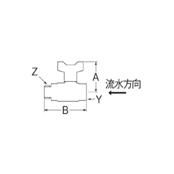 画像2: 水栓金具 三栄水栓　V640BV-13　止水栓 バルブ 逆止付ボールバルブ (2)