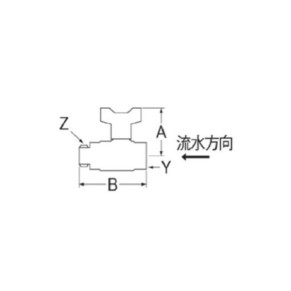 画像2: 水栓金具 三栄水栓　V640BV-20　止水栓 バルブ 逆止付ボールバルブ (2)