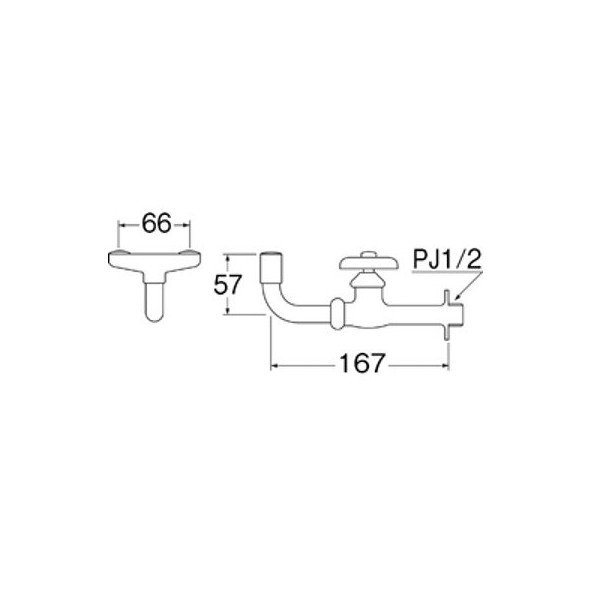 画像2: 水栓金具 三栄水栓　Y25A-13　横形洗眼水栓 (2)