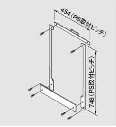 画像1: 給湯器 部材 ノーリツ　【PS金枠セットPK-5 0701133】　PS金枠セット（取り替え用アダプター） PS設置給湯器取り替え専用部材 (1)