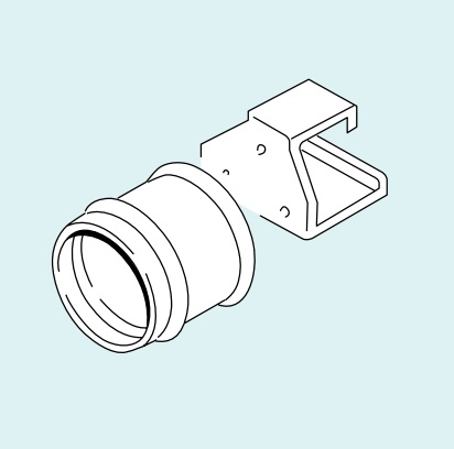 画像1: ガス給湯器 部材リンナイ　UOP-TAR105　アルコーブ扉内アダプタ (1)