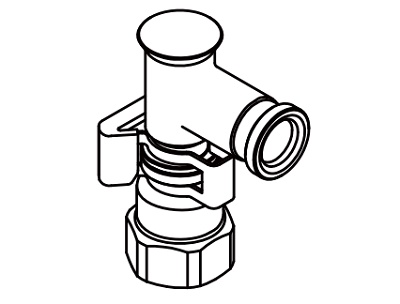 画像1: INAX/LIXIL　MSA-001　キッチン用タッチレス水栓 別売部材 浄水器専用水栓逆止弁継手 [◇] (1)