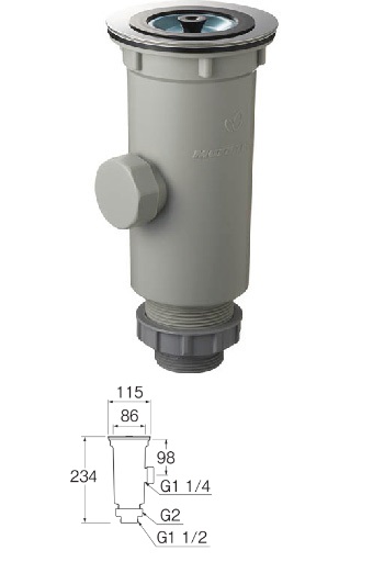 画像1: 水栓金具 三栄水栓　H6511　流し排水栓 (1)